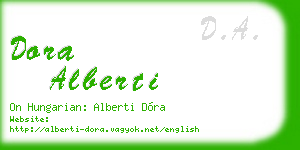 dora alberti business card